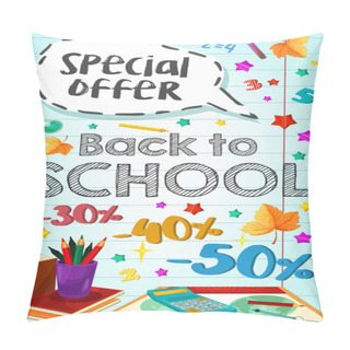 Personality  Back To School Vector Poster Special Promo Sale Pillow Covers
