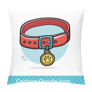 Personality  Pet Collar Doodle Vector Illustration Pillow Covers