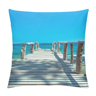 Personality  Old, Wooden Mole On A Tropical, Asian Beach Pillow Covers