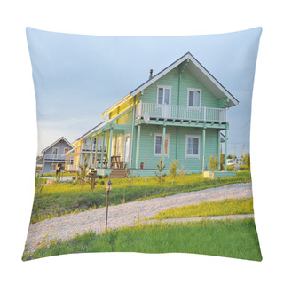Personality  Wooden House From Beams Pillow Covers