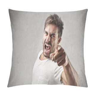 Personality  Angry Shouting Man Pillow Covers