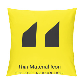 Personality  Blocks With Angled Cuts Minimal Bright Yellow Material Icon Pillow Covers