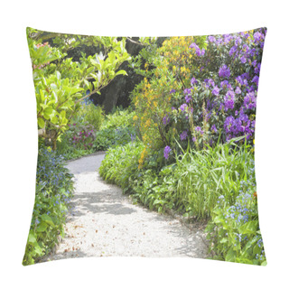 Personality  Walkway In A Colourful, Spring Garden Pillow Covers