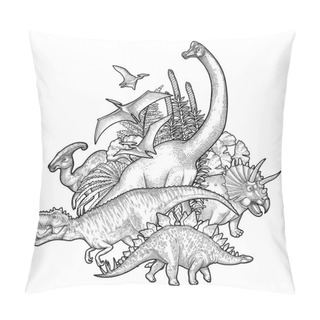 Personality  Group Of Graphic Dinosaurs Pillow Covers