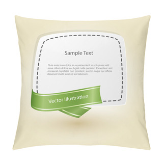 Personality  Banner With Ribbon. Vector Design Pillow Covers