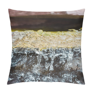 Personality  Selective Focus Of Drops Of Water Drops Falling Near Creek  Pillow Covers
