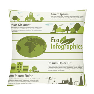 Personality  Ecological Infographic Template Presentation. Pillow Covers