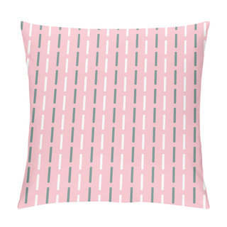 Personality  Vector Green And White Seam Seamless Pattern Background On Pink Surface Pillow Covers