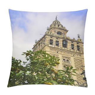 Personality  The Giralda Of Seville And Orange Pillow Covers