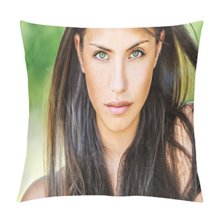 Personality  Young Beautiful Woman Pillow Covers