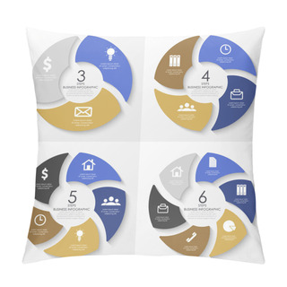 Personality  Vector Round Infographics. Template For Circle Diagram, Graph, Presentation, Web Design And Chart. Business Concept With 3, 4, 5, 6 Steps Pillow Covers