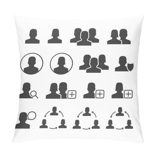 Personality  Vector Image Set Of User Icons. Pillow Covers