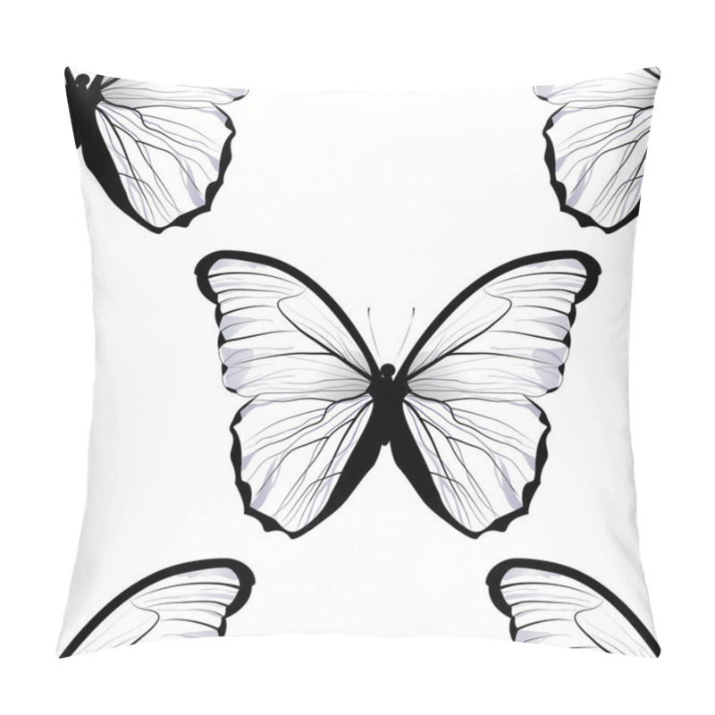 Personality  seamless tiling repeating butterfly pattern pillow covers