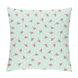 Personality  Shabby Chic Pattern With Cute Tiny Rosebuds Pillow Covers