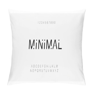 Personality  Minimal Font Creative Modern Alphabet. Typography With Dot Regular And Number. Minimalist Style Fonts Set. Vector Illustration Pillow Covers
