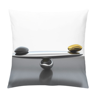 Personality  Balance: Scales With Carbon Fiber Shape And Gold Pillow Covers