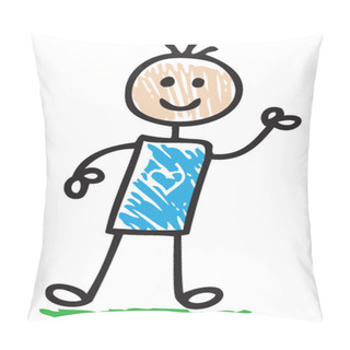 Personality  Doodle Boy Pillow Covers