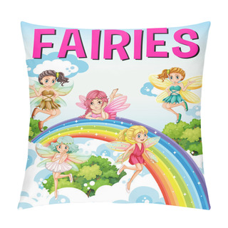 Personality  Font Design For Word Fairies Pillow Covers