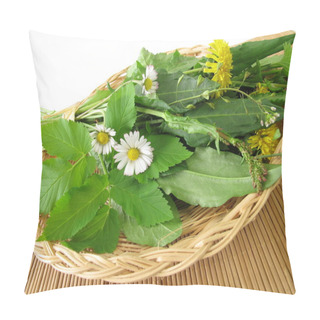 Personality  Wild Herbs In Basket Pillow Covers