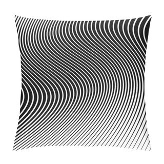 Personality  Abstract Background With Wavy Lines. Pillow Covers