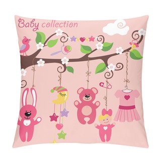 Personality  Newborn Elements For Baby Girl  Hanging On The Tree Pillow Covers