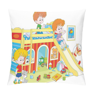 Personality  Little Boys Playing Pillow Covers