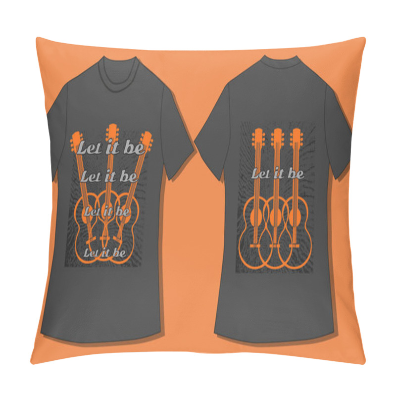 Personality  T-shirt with guitars pillow covers