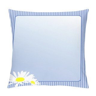 Personality  Postcard With Camomile Flowers. Vector Pillow Covers