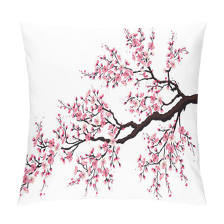 Personality  Branch Of A Blossoming Cherry Pillow Covers