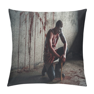 Personality  Bloody Clown-maniac With Ax Pillow Covers