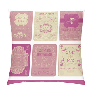 Personality  Wedding Decorative Vintage Labels Pillow Covers