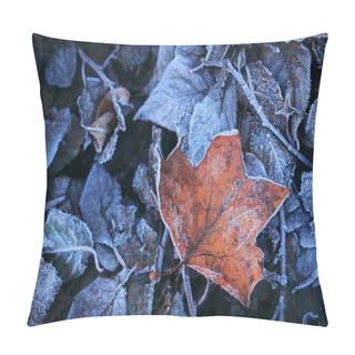 Personality  Frost On Leaves Pillow Covers