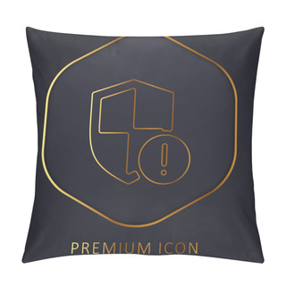 Personality  Attention Golden Line Premium Logo Or Icon Pillow Covers
