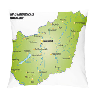 Personality  Map Of Hungary Pillow Covers