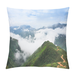 Personality  Beautiful Landscape On The Mountain Above Clouds. Pillow Covers
