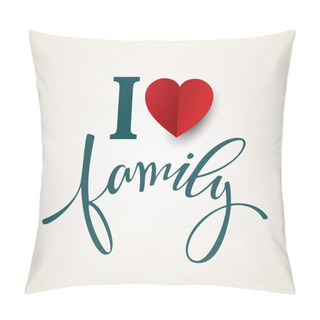 Personality   Hand Drawn Lettering. Family. Vector Illustration Pillow Covers