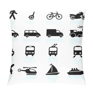 Personality  Transportation Icons Design Elements Pillow Covers