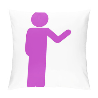 Personality  Talking Male Person Icon Pillow Covers