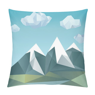 Personality  Abstract Mountains In Polygonal Style Pillow Covers
