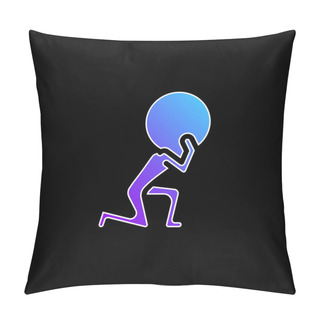 Personality  Atlas Blue Gradient Vector Icon Pillow Covers