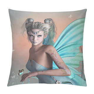 Personality  Little Blue Fairy Pillow Covers