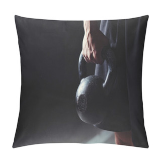 Personality  Hand Holding A Kettlebell Pillow Covers