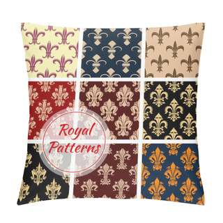 Personality  Fleur-de-lys French Royal Seamless Pattern Set Pillow Covers