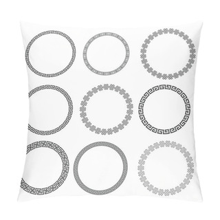 Personality  Chinese Round Seamless Border Circle Pillow Covers