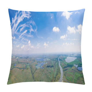 Personality  Danube Delta Panorama Shot From Helicopter Pillow Covers