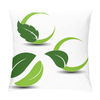 Personality  Vector Natural Symbols With Leaf Pillow Covers