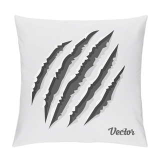 Personality  Scratch On A Gray Background Pillow Covers