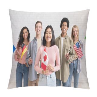 Personality  Young Students Of Language School Celebrate Holiday Pillow Covers