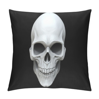 Personality  White Clay Skull Pillow Covers