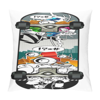 Personality  Skateboard Pillow Covers